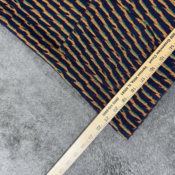 And & Other Stories Blue & Orange Stripe Jacket Blazer US 4 Holiday Fall Colors - Picture 6 of 7